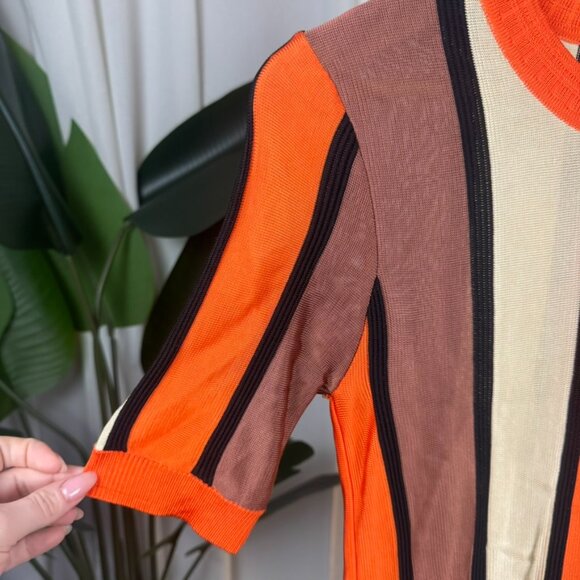 Scotch & Soda Raffia Town Maison Striped Knit Top Medium - Picture 3 of 9